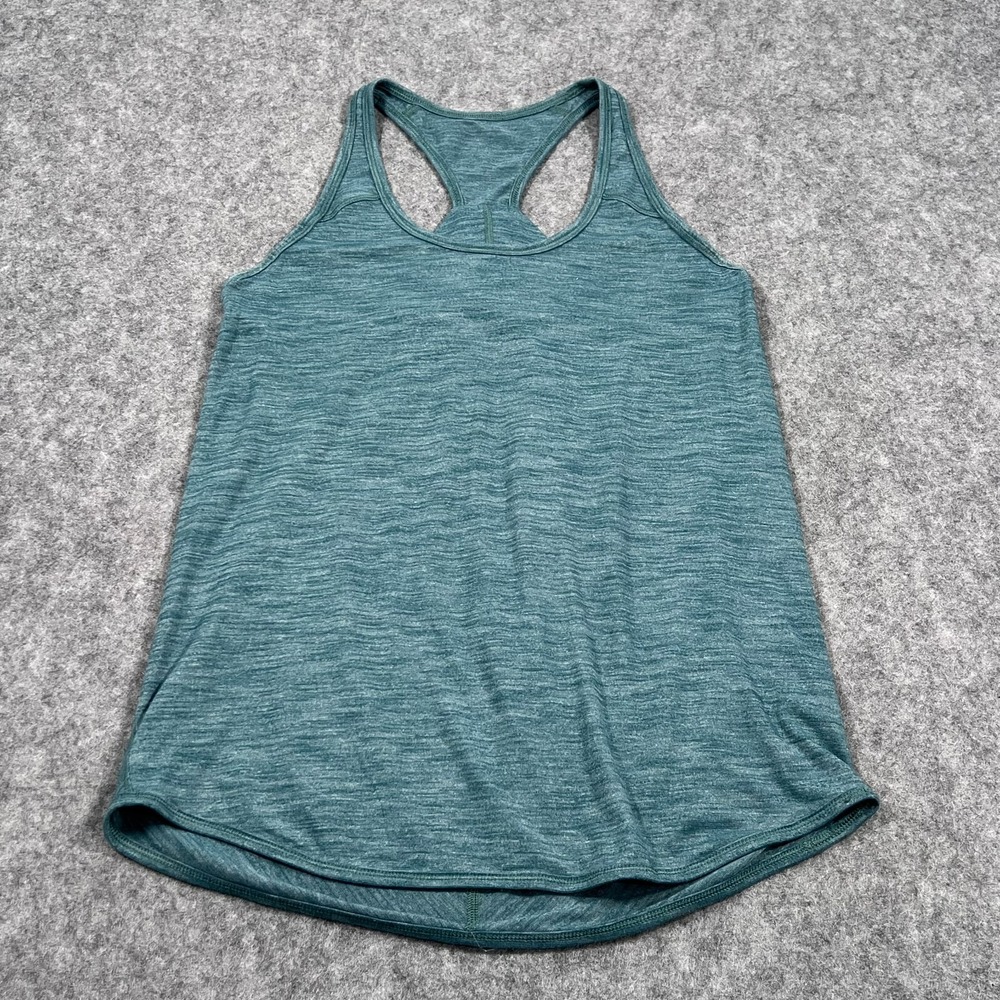 Lululemon Heathered Persian Blue Essential Sleeveless Racerback Tank Top Size 4?